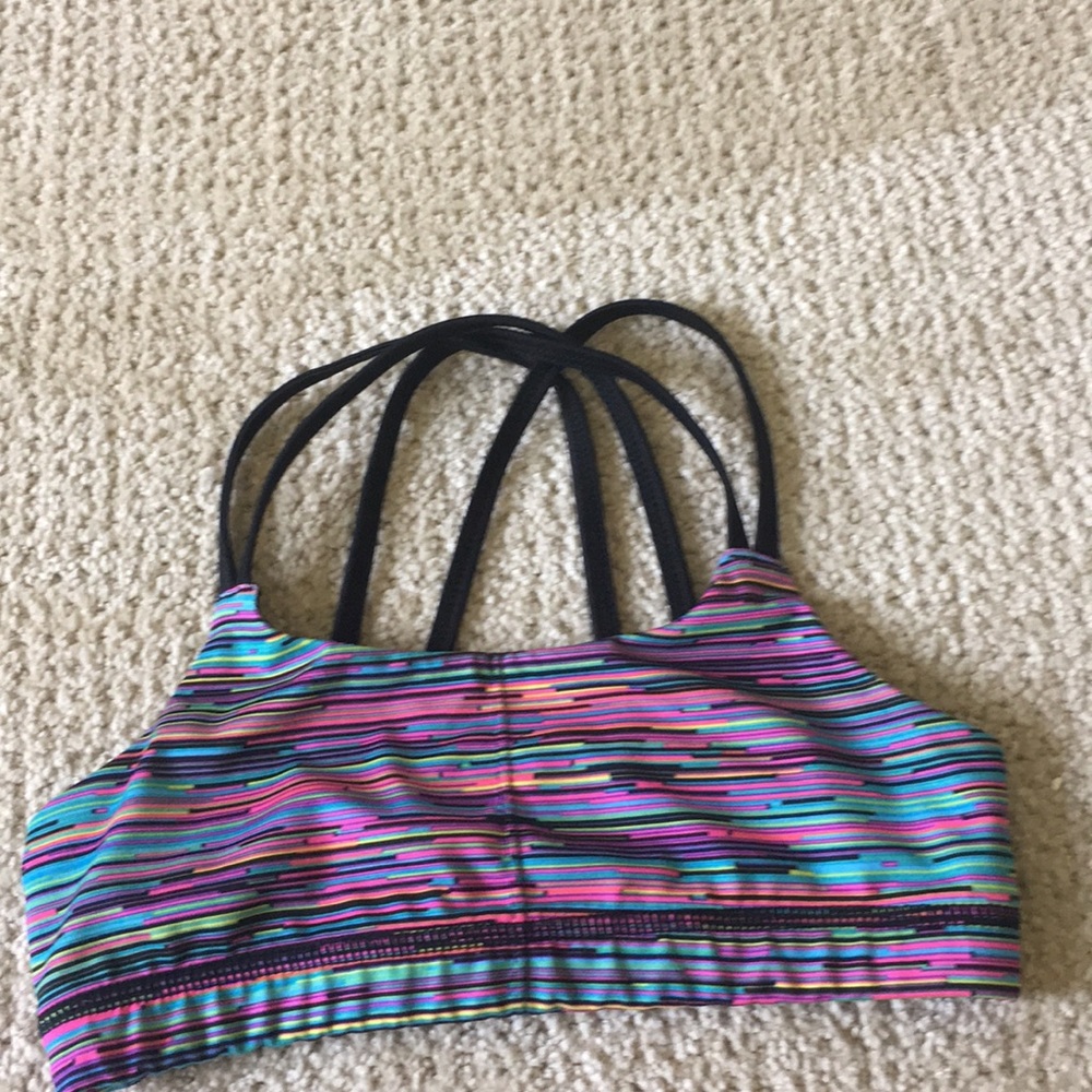 Black  razer back sport bra